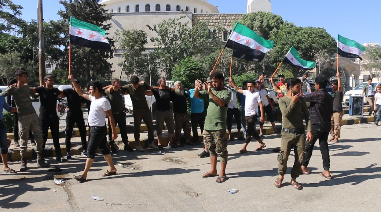 اعتصام لأهالي مدينة إعزاز بر يف حلب الشمالي للمطالبة بتشكيل مجلس محلي جديد للمدينة
