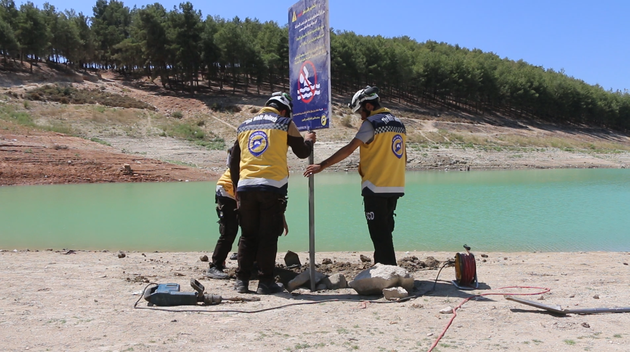 الدفاع المدني يطلق حملة توعية للحد من حالات الغرق في سد ميدانكي بريف حلب الشمالي