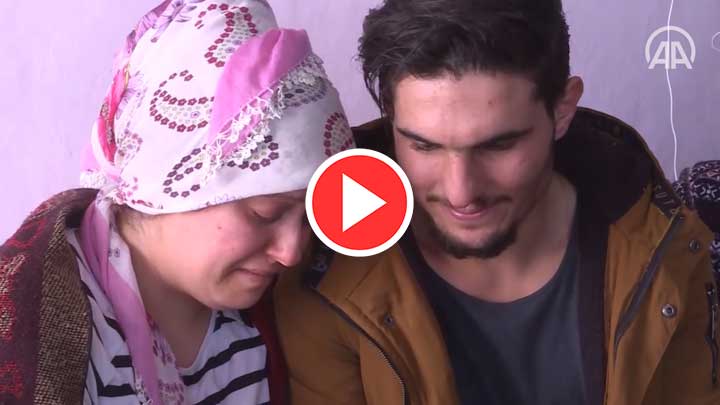 “السوري محمود” يلتقي بالسيدة التركية التي أنقذها عقب زلزال “ألازيغ” (فيديو)