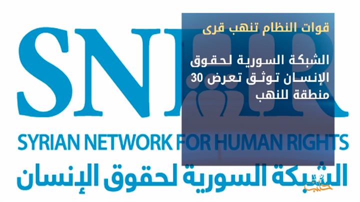 شبكة حقوقية توثق نهب قوات النظام والميليشيات المساندة لها عشرات القرى خلال عام