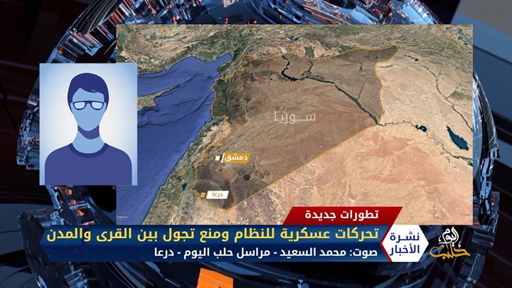 مداخلة محمد السعيد – تحركات عسكرية للنظام ومنع للتجول بين بلدات وقرى درعا