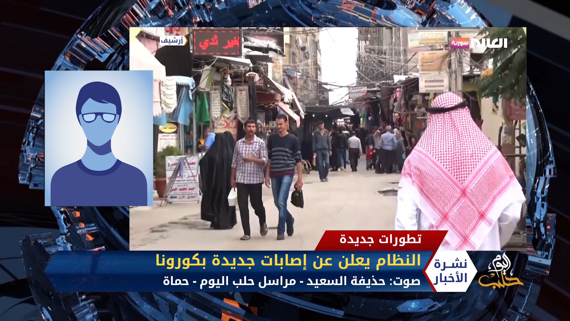 مداخلة مراسل حلب اليوم حذيفة السعيد – النظام يعلن عن إصابات جديدة بكورونا