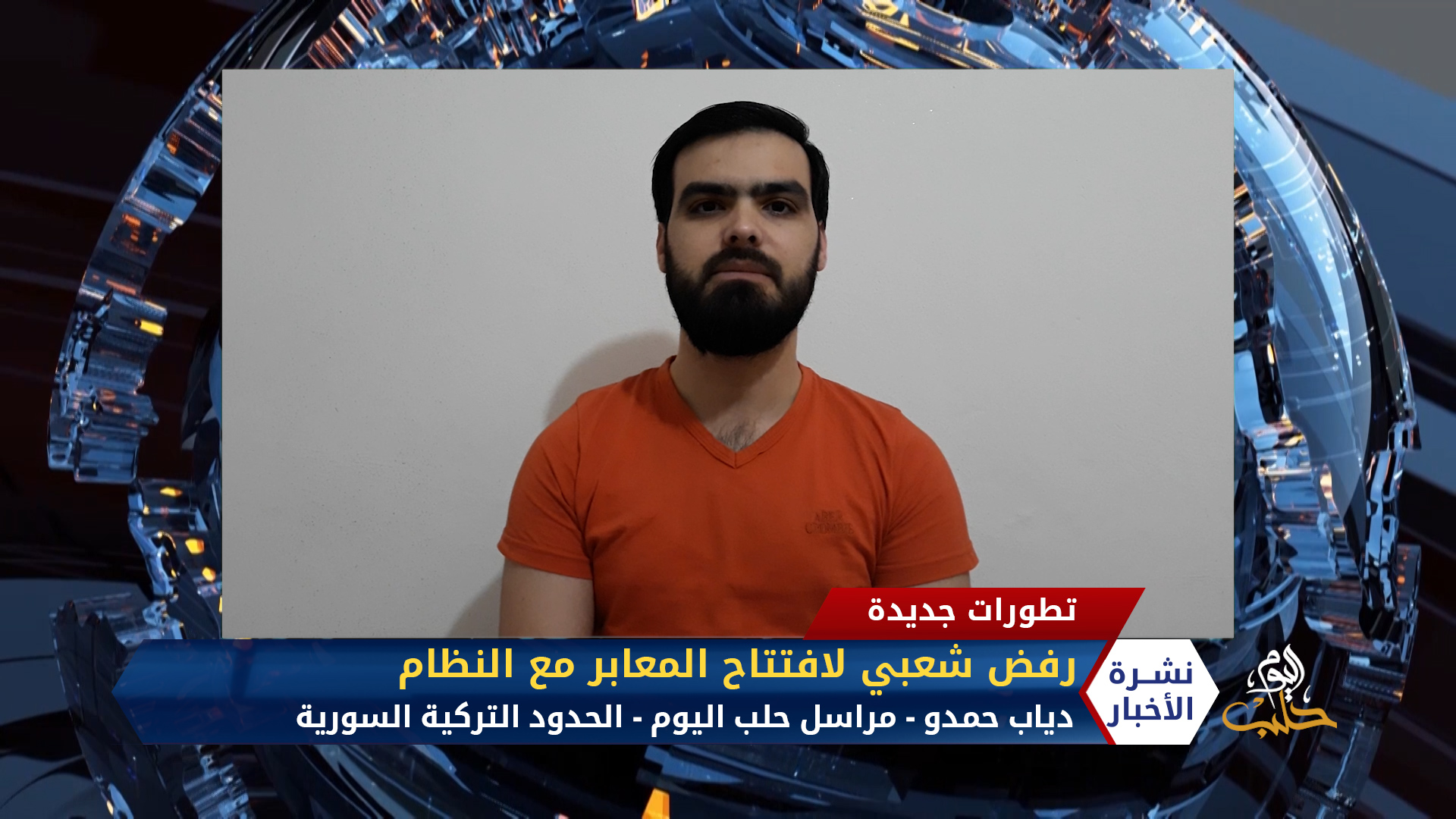 مداخلة مراسل حلب اليوم دياب حمدو –  رفض شعبي لافتتاح المعابر مع النظام