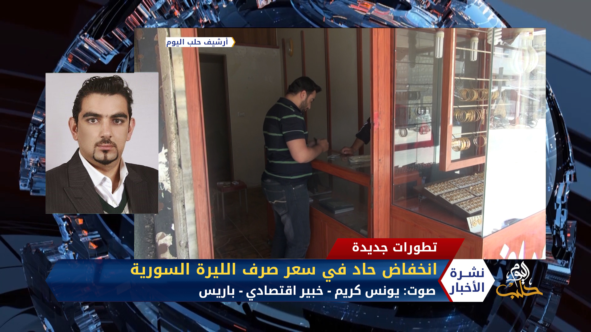 مداخلة يونس كريم – انخفاض حاد في سعر صرف الليرة السورية