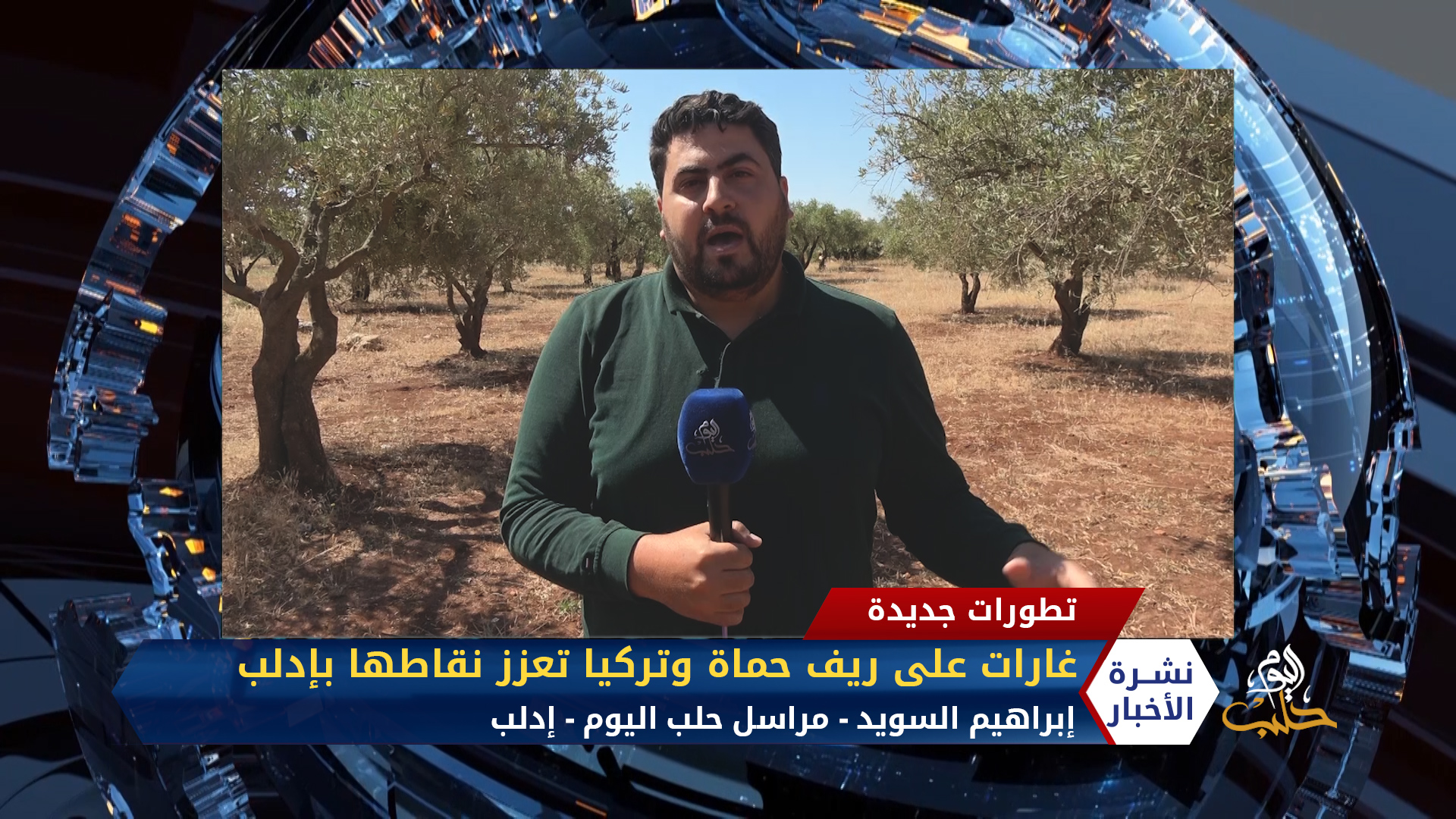 مداخلة مراسلنا إبراهيم السويد -غارات روسية على ريف حماة وتركيا تعزز نقاطها بإدلب