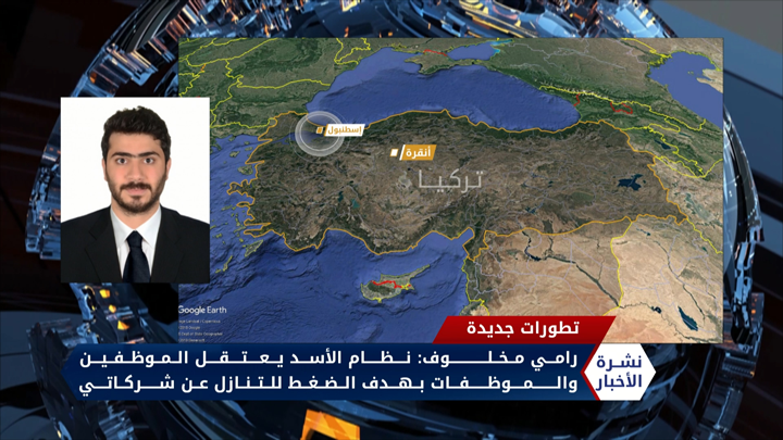 مداخلة حسن الشاغل – رامي مخلوف يتهم أمن النظام باعتقال موظفين وموظفات في شركاته