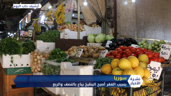 السوريون عاجزون عن شراء بطيخة كاملة وتسعون بالمئة منهم تحت خط الفقر
