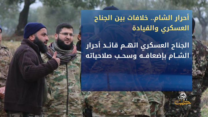 الجناح العسكري لأحرار الشام يتمرد على قيادتها