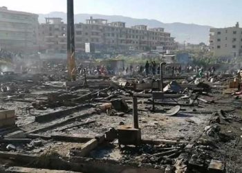 الجيش اللبناني يوقف 8 أشخاص على خلفية إحراق مخيم للاجئين السوريين