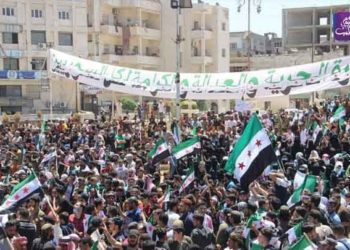 مظاهرات في الشمال السوري رفضاً لانتخابات النظام الرئاسية