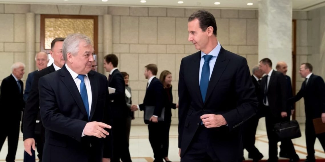 رسائل روسية.. لافرنتيف يلتقي الأسد في دمشق