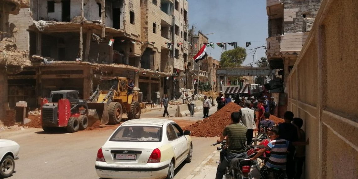 البدء بتنفيذ بنود الاتفاق بين لجنة درعا البلد والنظام في درعا