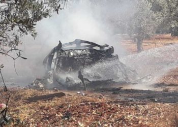 مجموعة استخبارات تكشف عن هوية المستهدفين بطائرة أمريكية مسيرة بريف إدلب “صور”