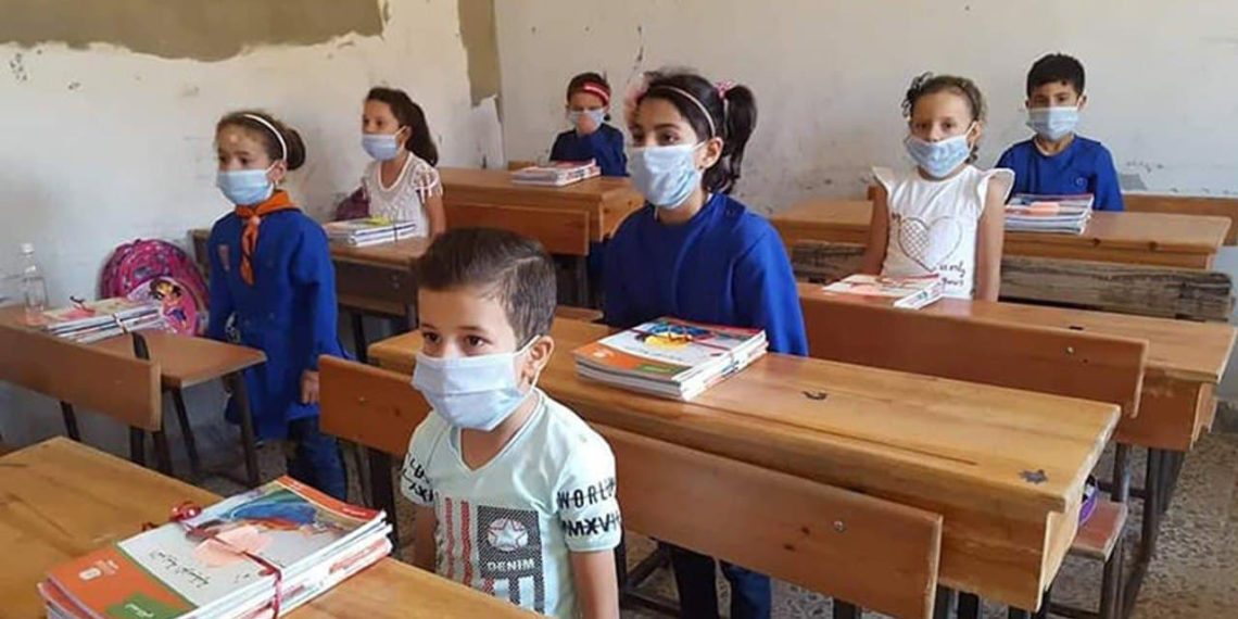 دراسة لإغلاق المدارس بسبب انتشار فيروس كورونا في مناطق النظام