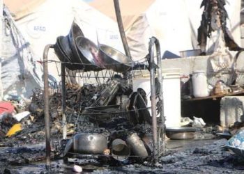 وفاة طفل جراء احتراق خيمة شمالي إدلب