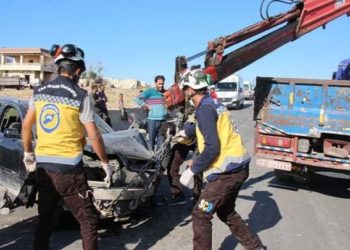 جرحى مدنيون بحادث سير شمالي حلب