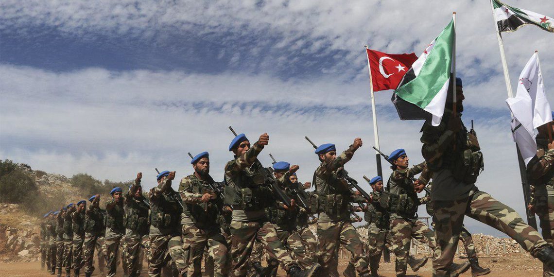 تدريبات مشتركة بين القوات التركية و الجيش الوطني شمال الحسكة