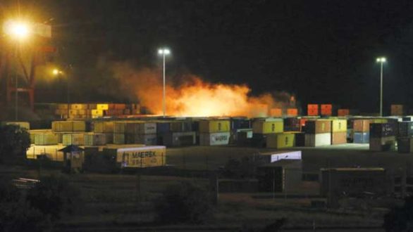 قصف مرفأ اللاذقية