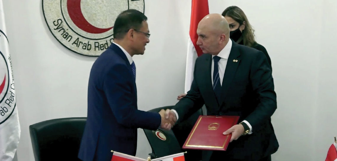 “الهلال الأحمر السوري” يتسلم 2520 طن أرز من الصين