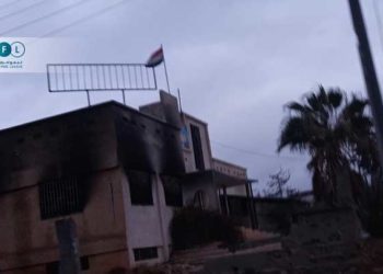 مجهولون يحرقون مبنى المجلس البلدي في “صيدا” شرقي درعا