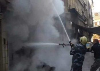 حريق في دمشق