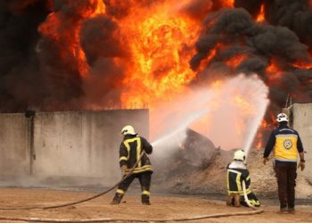 حريق معبر الحمران