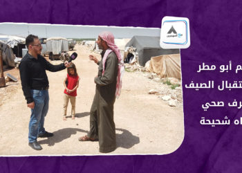 مع المهجرين – مخيم أبو مطر في استقبال الصيف.. لا صرف صحي ومياه شحيحة