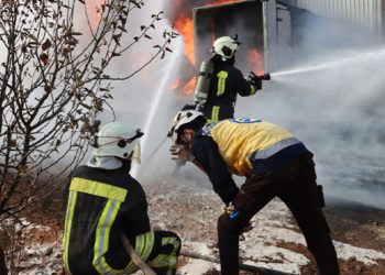 حرائق شمال غرب سوريا منسقو الاستجابة