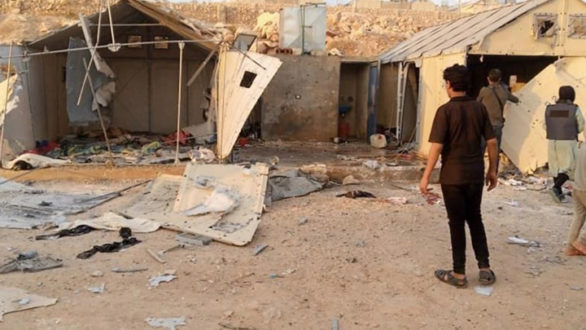 السفارة الأمريكية في دمشق قصف مخيم مرام قوات النظام إدلب