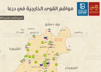 الانتشار الروسي واﻹيراني جنوب سوريا.. خرائط وتحليل