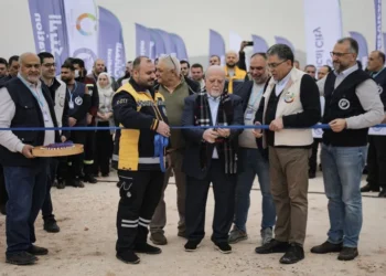 من تدشين المدينة الطبية في باب الهوى بإدلب