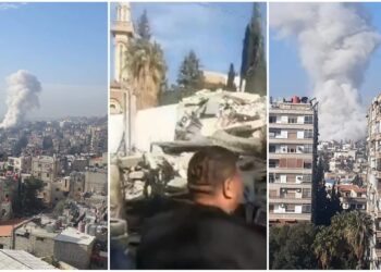 صور من القصف الإسرائيلي على حي مزة فيلات غربية