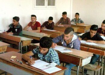صورة أرشيفية من إحدى قاعات الامتحان بسوريا