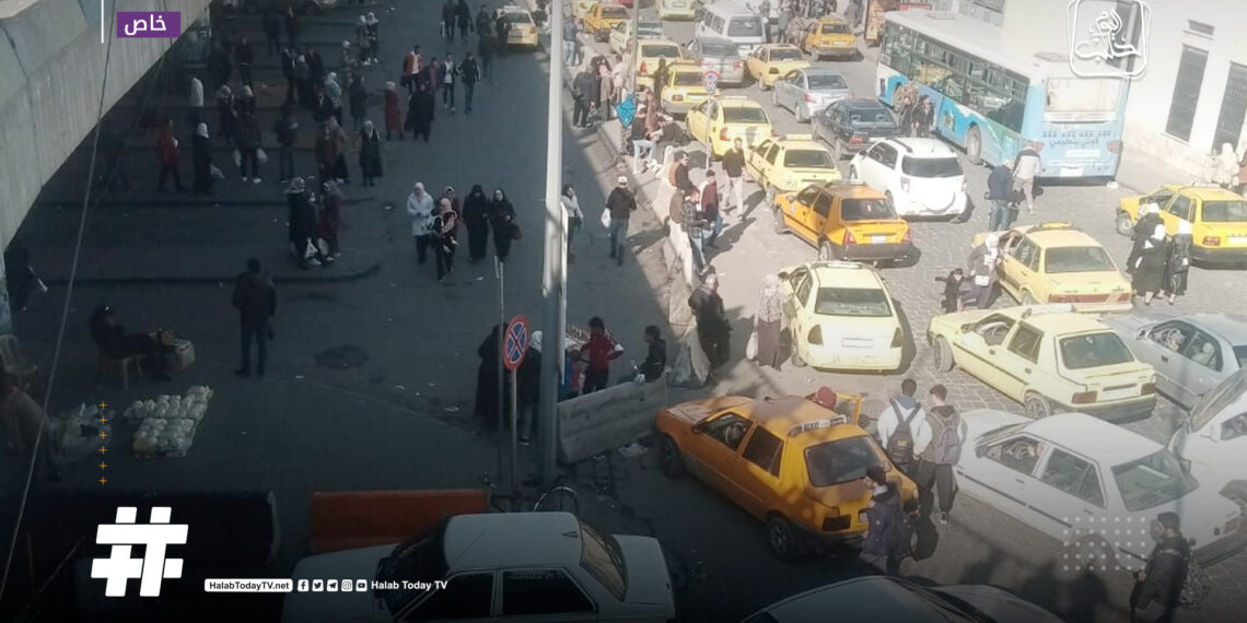 جانب من الازدحام وسط العاصمة دمشق
