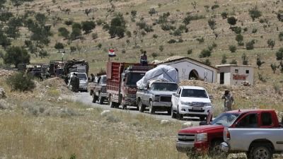 حاجز لقوات سلطة الأسد قرب الحدود السورية اللبنانية