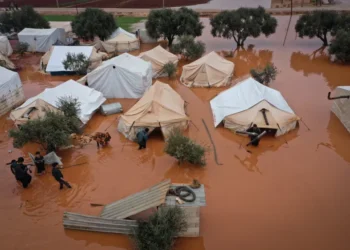 غرق المخيمات في شمال سوريا - صورة أرشيفية