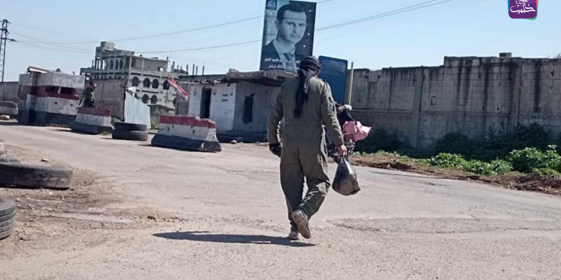 صورة خاصة لحاجز قرية المختارية بريف حمص الشمالي