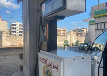 إحدى محطات الوقود في الحسكة