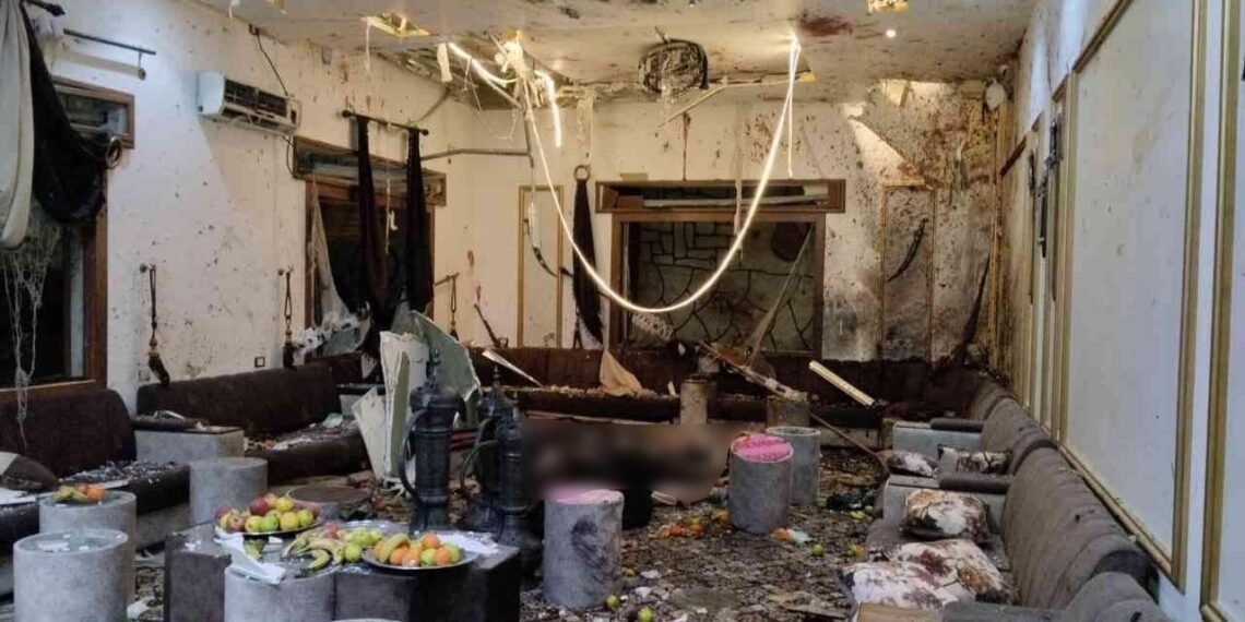 مضافة القحطاني بعد التفجير