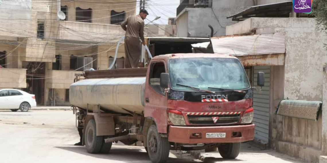 صهاريج المياه في القامشلي