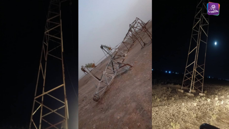 أبراج الطاقة الكهربائية في ريف دير الزور الغربي