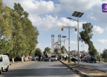 دوار الباسل وسط مدينة السويداء - أثناء استنفار الفصائل المحلية