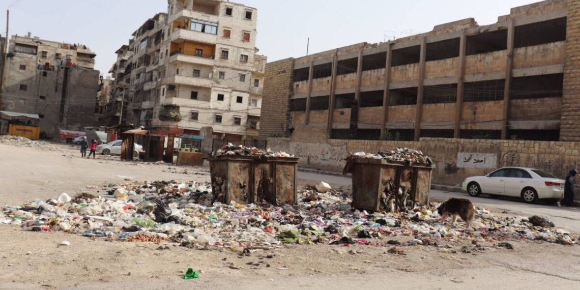 صورة أرشيفية من أحياء حلب الشرقية