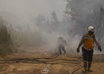 خاص | بلا توقف منذ 48 ساعة.. الدفاع المدني ووزارة الطوارئ يواصلان إخماد نيران الربيعة في اللاذقية