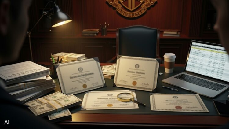 شهادات مزورة في جامعة سورية خاصة
