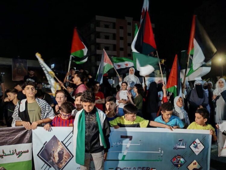 سوريا تشهد مظاهرات ووقفات تضامنية مع غزة